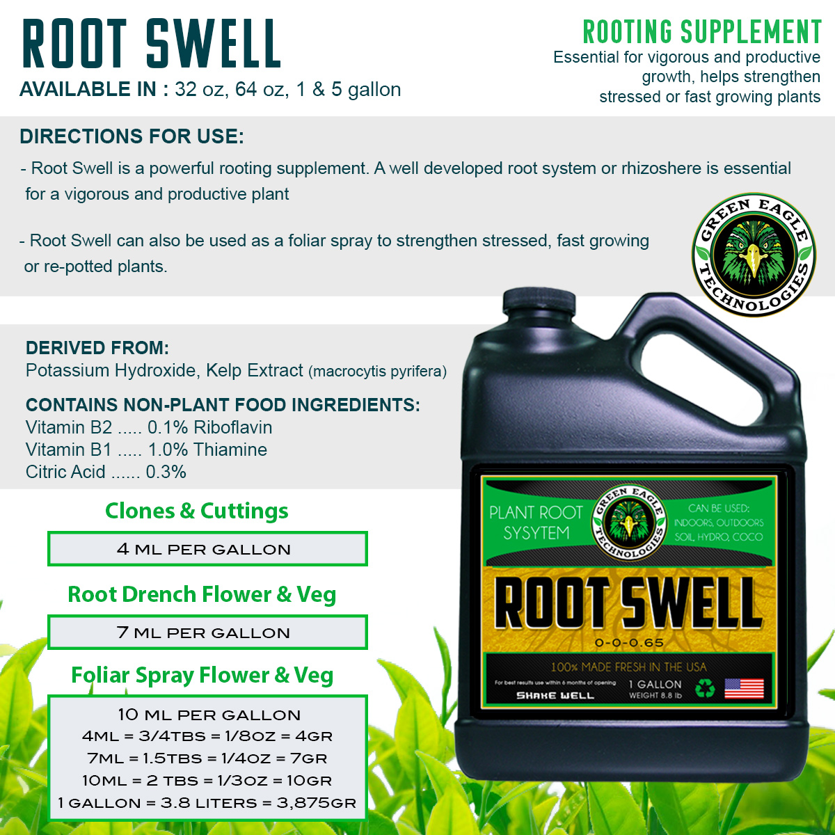 Root Swell Applications by Green Eagle Technologies